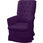 Poltrona De Amamentação Eduarda Veludo Roxo