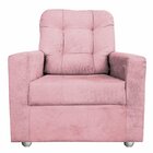 Poltrona De Amamentação Fixa Com Puff Alicia Rosa