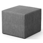 Poltrona De Amamentação Fixa Com Puff Lucy P04 Linho Cinza Es