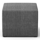 Poltrona De Amamentação Fixa Com Puff Lucy P04 Linho Cinza Es