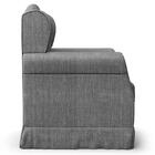 Poltrona De Amamentação Fixa Com Puff Lucy Z39 Linho Cinza Es