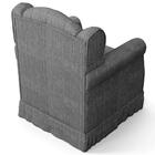 Poltrona De Amamentação Fixa Com Puff Lucy Z39 Linho Cinza Es