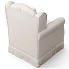 Poltrona De Amamentação Fixa Com Puff Lucy Z39 Suede Bege - M