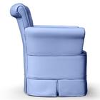 Poltrona De Amamentação Fixa Com Puff Sophia P04 Sintético Az