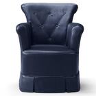 Poltrona De Amamentação Fixa Com Puff Sophia P04 Sintético Az