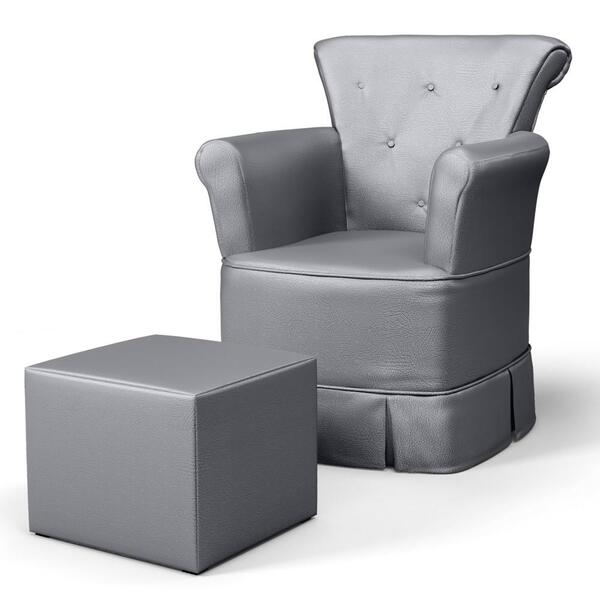 Poltrona De Amamentação Fixa Com Puff Sophia P04 Sintético Ci