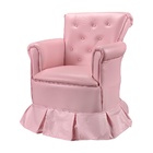 Poltrona De Amamentação Fixa E Puff Nana Sintético Licce Rosa