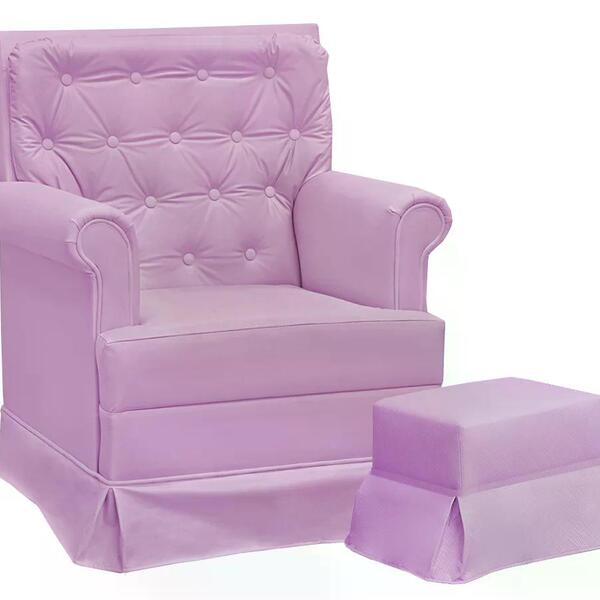 Poltrona De Amamentaçao Fixa Giulia Com Puff Ft Milani Store