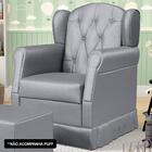 Poltrona De Amamentação Fixa Lucy P04 Sintético Cinza - Mpoze