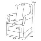 Poltrona De Amamentação Fixa Lucy P04 Sintético Cinza - Mpoze