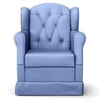 Poltrona De Amamentação Fixa Lucy Z39 Sintético Azul - Mpozen