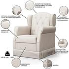 Poltrona De Amamentação Fixa Lucy Z39 Sintético Bege - Mpozen