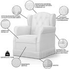 Poltrona De Amamentação Fixa Lucy Z39 Sintético Branco - Mpoz