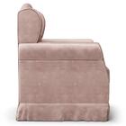 Poltrona De Amamentação Fixa Lucy Z39 Veludo Rosê - Mpozenato