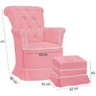 Poltrona De Amamentaçao Fixa Paola Com Puff Ft Milani Store