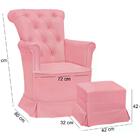 Poltrona De Amamentaçao Fixa Paola Com Puff Ft Milani Store