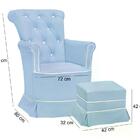 Poltrona De Amamentaçao Fixa Paola Com Puff Ft Milani Store