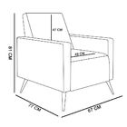 Poltrona De Amamentação Gabi Suede Bege Médio Animale S09 Pés