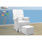 Poltrona De Amamentação Laura Com Balanço E Puff Cor Branco P