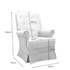 Poltrona De Amamentação Laura Com Balanço E Puff Cor Branco P