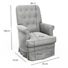 Poltrona De Amamentação Laura Com Balanço E Puff - Phoenix Ba