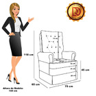 Poltrona De Amamentação Laura Linho Bege Tb193 Base Balanço D