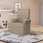 Poltrona De Amamentação Laura Linho Bege Tb193 Base Balanço D