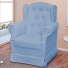 Poltrona De Amamentação Letícia Fixa Azul Bebê