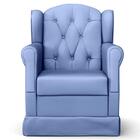 Poltrona De Amamentação Letícia Fixa Azul Bebê