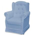 Poltrona De Amamentação Letícia Fixa Azul Bebê