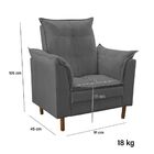 Poltrona De Amamentação Loana Com Puff Suede Cinza