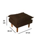 Poltrona De Amamentação Loana Com Puff Suede Marrom Escuro