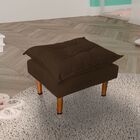 Poltrona De Amamentação Loana Com Puff Suede Marrom Escuro