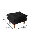 Poltrona De Amamentação Loana Com Puff Suede Preto