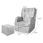 Poltrona De Amamentação Ludmila Com Balanço E Puff - Phoenix