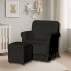 Poltrona De Amamentação Mamãe Meg Balanço E Puff Suede  Suede