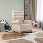 Poltrona De Amamentação Manu Linho Areia Tc183 Base Balanço D