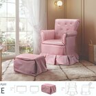 Poltrona De Amamentação Nana Com Balanço E Puff Rosa