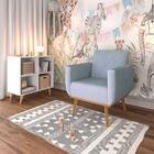 Poltrona De Amamentação Nati Tecido Linho Cinza Carolina Baby