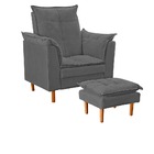 Poltrona De Amamentação Nicole Cinza