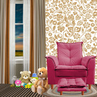 Poltrona De Amamentação Nicole Com Puff Suede Vermelho