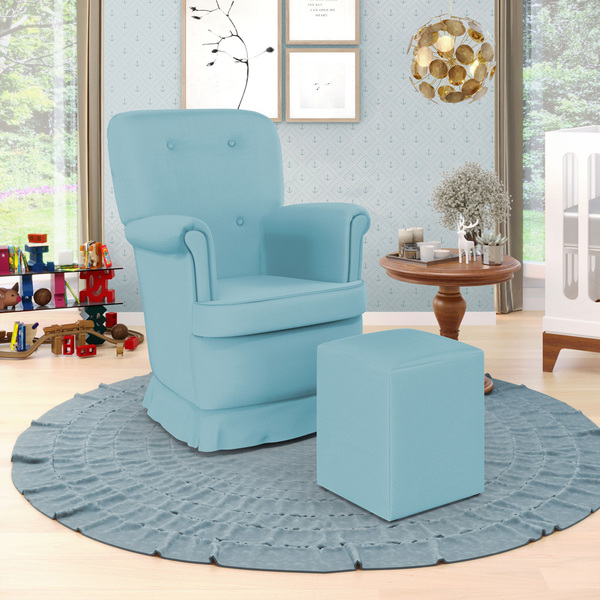 Poltrona De Amamentação Pandora Balanço E Puff Izar A-043 Cou