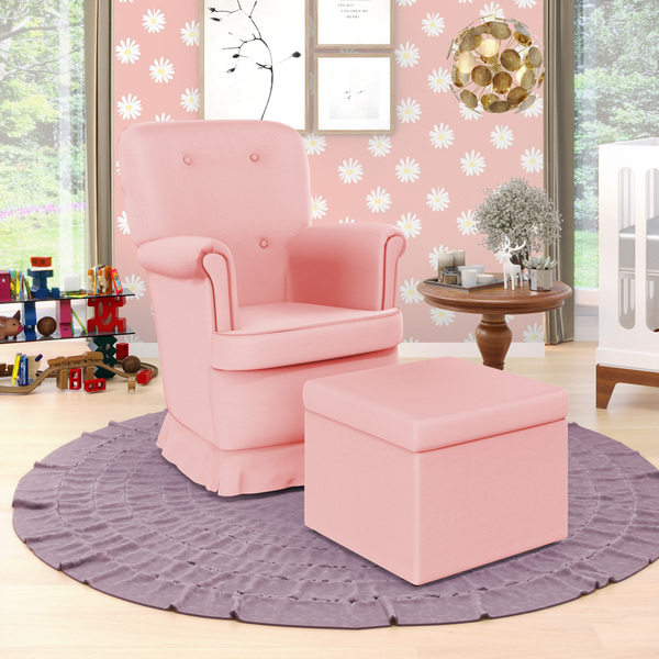 Poltrona De Amamentação Pandora Balanço E Puff Quasar A-044 C