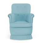 Poltrona De Amamentação Pandora Com Balanço A-043 Couro Azul