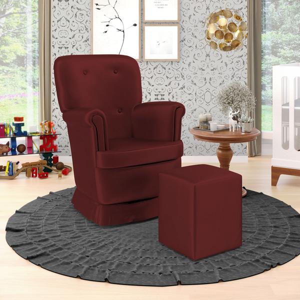 Poltrona De Amamentação Pandora Com Balanço E Puff Izar N-034