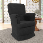 Poltrona De Amamentação Pandora Com Balanço Z-008 Sued Cinza