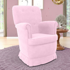 Poltrona De Amamentação Pandora Com Balanço Z-021 Sued Rosa B