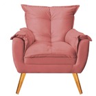 Poltrona De Amamentação Paris - Suede Rosê