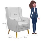 Poltrona De Amamentação Pé Palito Eduarda Puff - Blissbaby Ve