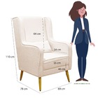 Poltrona De Amamentação Pé Palito Eduarda Puff - Blissbaby Ve